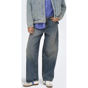 Only - Onlbaxter Mw Zip Wide Red Dnm Cro - Dames - Jeans