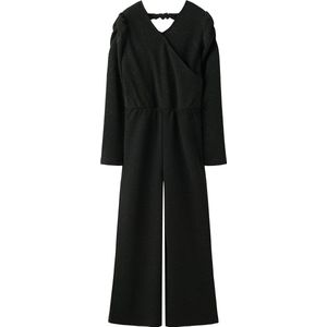 Jumpsuit - Pofmouwen - Zwart - Polyester