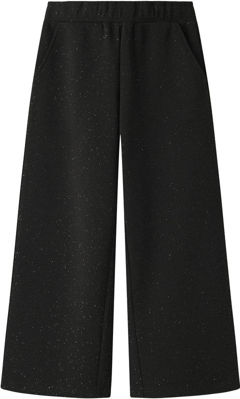 Broek - Zware Jersey - Wijde Pijpen - Verstelbare Taille - Glitter Detail