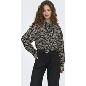 Only - Shirt - Casual Pasvorm - All-Over Print - Overhemdkraag - Lange Mouwen