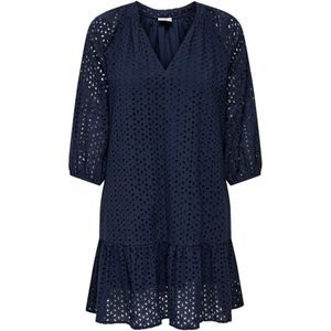 JDY - Jurk - Midi - Blauw - Geweven Stof - Relaxed Fit
