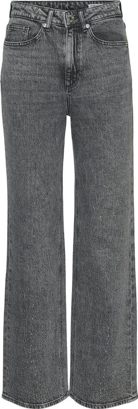 Vero Moda Jeans Vmtessa Hr Wide Studs Dnm Jeans Ra2 10321888 Light Grey Denim Dames