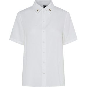 PIECES - Hemdje - Korte Mouwen - Wit - Viscose