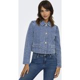 Jdylady Shacket - Korte Tussenjas met Gespreide Kraag en Knoopsluiting