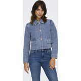 Jdylady Shacket - Korte Tussenjas met Gespreide Kraag en Knoopsluiting