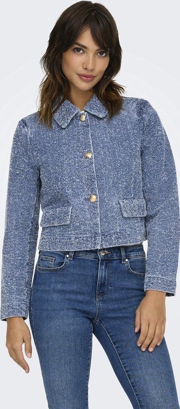 Jdylady Shacket - Korte Tussenjas met Gespreide Kraag en Knoopsluiting