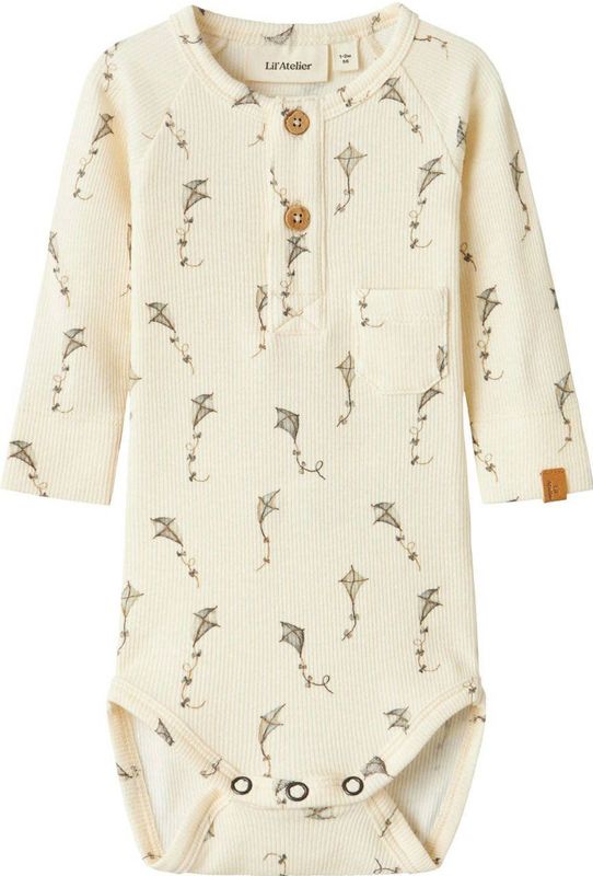 Romper - Lange Mouwen - Jersey - Grandad Hals - Drukknoopsluiting