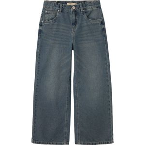 NAME IT Brede jeans voor meisjes, Dark Blue Denim/Detail: vintage, 116