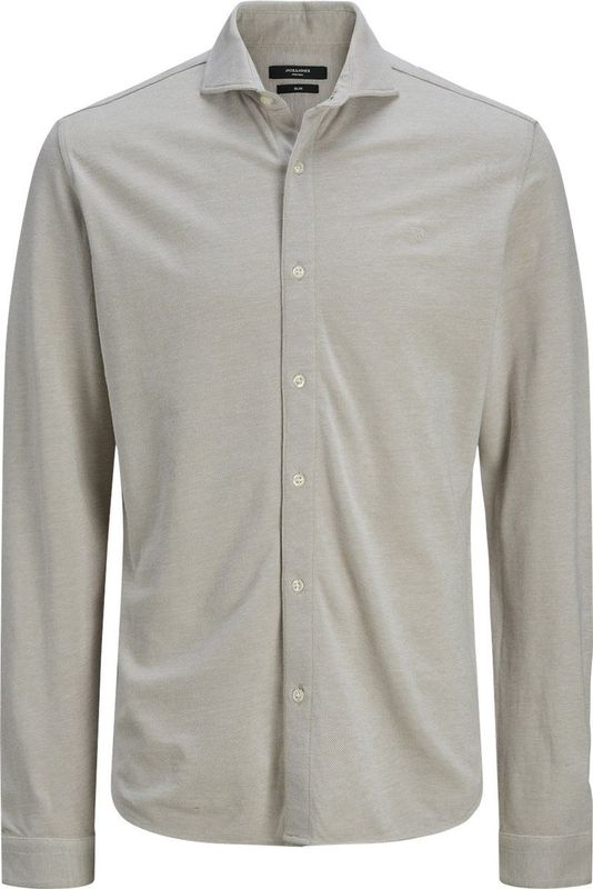 Jack Jones Overhemd Jprblalance Pique L s Shirt Smu 12269800 Tidal Foam Mannen