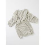 Glitter Jurk - Geweven Stof - O-hals - Lange Mouwen - Ballonmouwen - Regular Fit