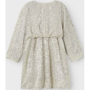 Glitter Jurk - Cocktailjurk - Lange Mouwen - O-hals - Regular Fit