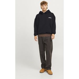 Jack & Jones Trui Jorroxbury Back Sweat Hood Ln 12265759 Black Mannen