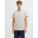 JJ Rebel - Overhemd - Camel - Regular Fit - Kwartmouw