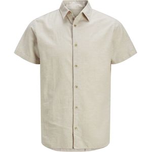 JJ Rebel - Overhemd - Camel - Regular Fit - Kwartmouw