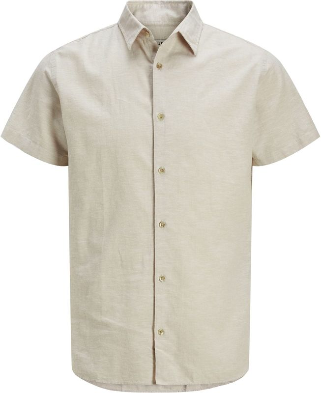 JJ Rebel - Overhemd - Camel - Regular Fit - Kwartmouw