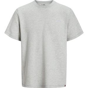 JACK & JONES - Shirt - Grijs - Jersey - Ronde Hals - Kwartmouw