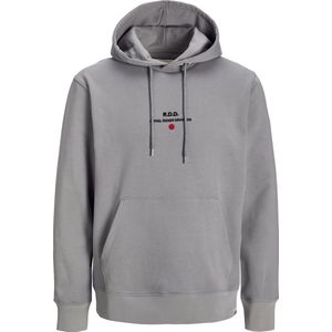 Jack & Jones - JJRDDBenjamin - Sweatshirt - Grijs - Rood - Zwart