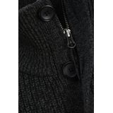 Jack & Jones Vest Jcomace Knit Cardigan Smu 12270984 Black/w. Asphalt Mannen