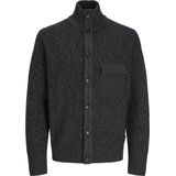 Jack & Jones Vest Jcomace Knit Cardigan Smu 12270984 Black/w. Asphalt Mannen