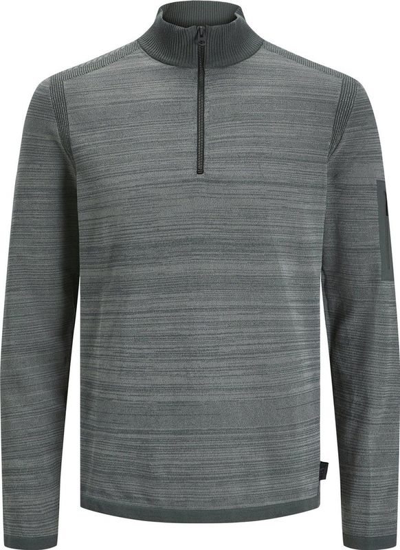 Jack & Jones Trui Jcomace Knit Half Zip Smu 12270980 Urban Chic/melange Mannen