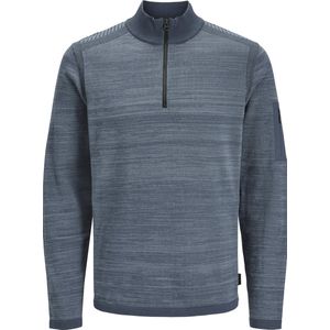 Jack & Jones - Jcomace Knit Half Zip - Sweater - Rafblauw - 70% Katoen, 30% Nylon