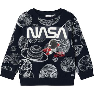 Name it mini Nmmdaim NASA Nreg Sweat Bru NAS voor jongens, navy blazer, 104