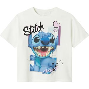 NAME IT Girl T-Shirt Stitch, cloud dancer, 122-128