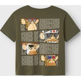 Tops - Groen - 100% Katoen - Regular Fit met Ronde Hals