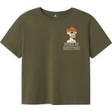 Tops - Groen - 100% Katoen - Regular Fit met Ronde Hals