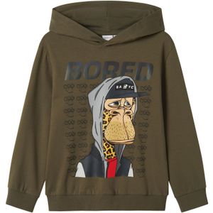 NAME IT - NKMDICO BOREDOFD NREG SWE WH BRU SKY - Sweatshirt - Bruin - Gequilte Details