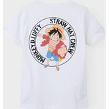 NAME IT - T-shirt - Wit - Katoen - One Piece Motief