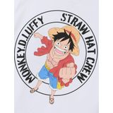 NAME IT - T-shirt - Wit - Katoen - One Piece Motief
