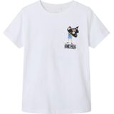 NAME IT - T-shirt - Wit - Katoen - One Piece Motief