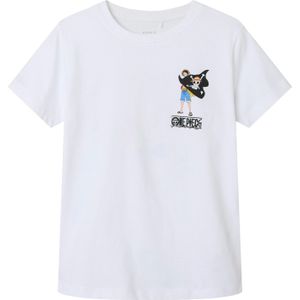 NAME IT - T-shirt - Wit - Katoen - One Piece Motief
