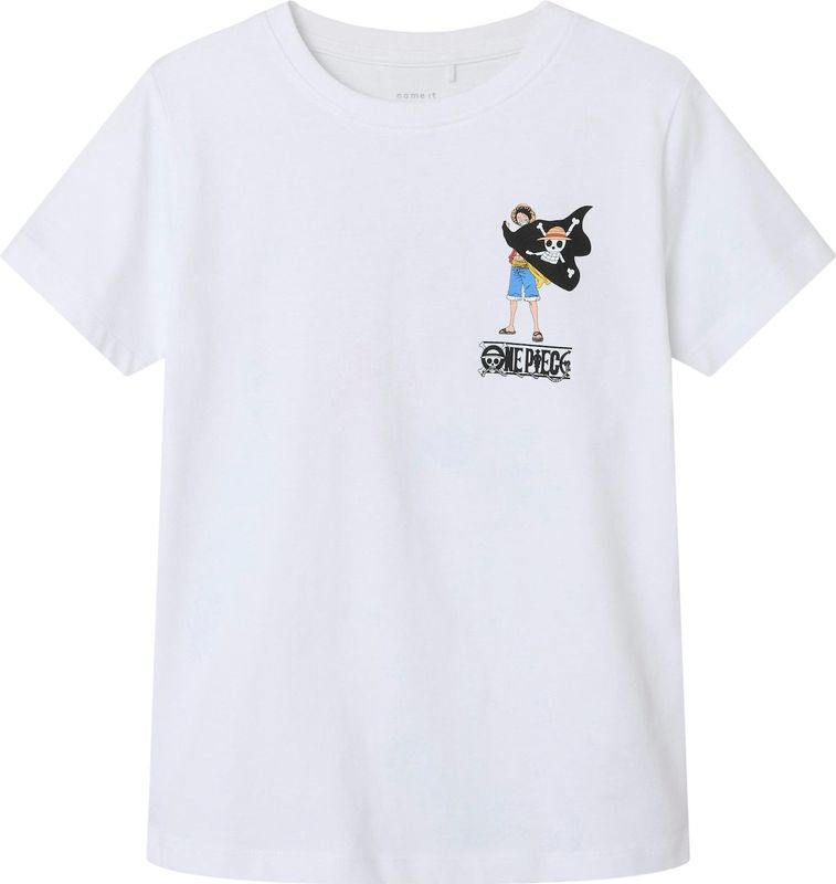 NAME IT - T-shirt - Wit - Katoen - One Piece Motief