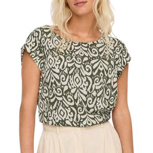 Onlvic - Top - Zwart - Polyester - O-hals - Korte Mouwen