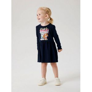 Paw Patrol - Jurk - Multicolor - Jersey - Lange Mouwen - Glitter Detail