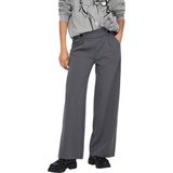 JDY - JDYGeggo - Bandplooibroek - Donkergrijs - Wide Leg - Mid Waist