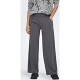 JDY - JDYGeggo - Bandplooibroek - Donkergrijs - Wide Leg - Mid Waist