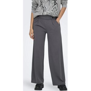 JDY - JDYGeggo - Bandplooibroek - Donkergrijs - Wide Leg - Mid Waist