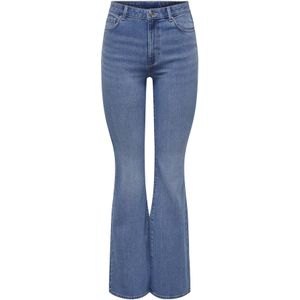 Stretchbroeken - Blauw Denim - Flared - High Waist