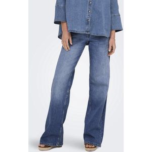 ONLY - ONLJUDY - Jeans - Blauw - Wide Leg - Mid Waist