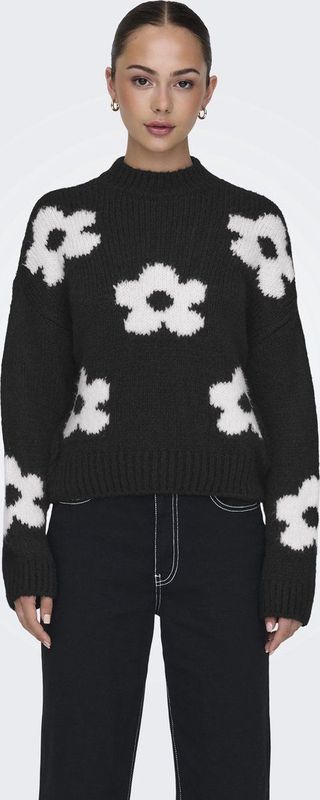 Trui - JDYKILIAN - Gebreide Trui - Bloemenprint - Losse Pasvorm