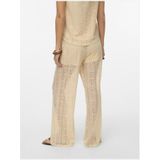 Vero - Oda Vaya Hw Wide Pants - Beige - Broek met Wijde Pijpen