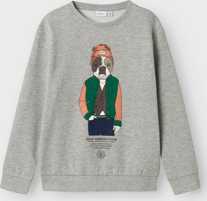 Name it - Nkmpsalko Ls Loose Sweat Bru - Jongens - Sweaters