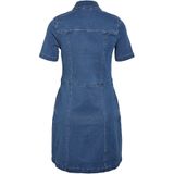 Noisy May - Denim Jurk - Blauw - Katoenmix - Korte Mouwen
