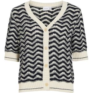 About You - Gebreid Vest - Gestreept - V-hals - Halve Mouw