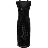 Jdymegan - Midi-jurk - Mouwloos - Pailletten Detail