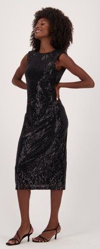 Jdymegan - Midi-jurk - Mouwloos - Pailletten Detail