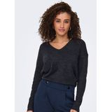 Jacqueline de Yong - Gemêleerde Trui - Night Sky - Knitwear - Regular Fit